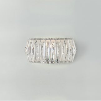 An Image of Argos Home Prism Chrome Wall Light - Clear