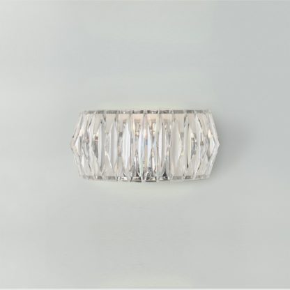 An Image of Argos Home Prism Chrome Wall Light - Clear