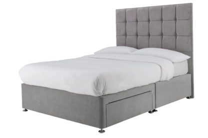 An Image of Forty Winks 2000 Pocket Sprung 2Drw Kingsize Divan-Seal Grey