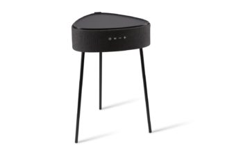 An Image of Koble Riva Wireless Charging Bluetooth Side Table - Black