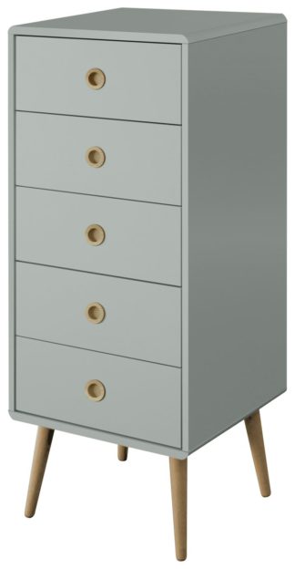 An Image of Softline 5 Drawer Chest of Drawers - Grey