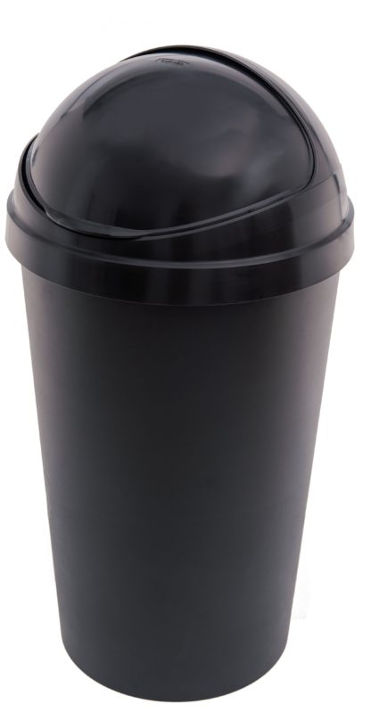 An Image of Curver 50 Litre Bullet Kitchen Bin - Black