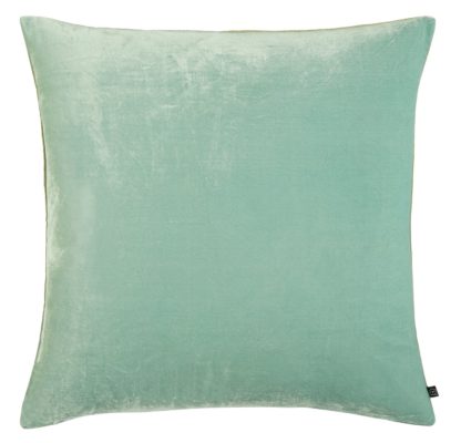 An Image of Habitat Regency 45 x 45cm Velvet Cushion - Light Blue