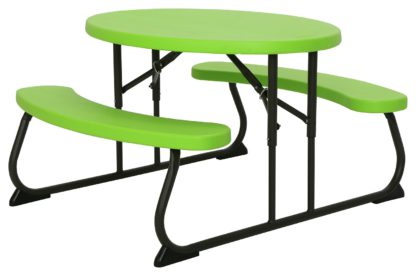 An Image of Lifetime Children's Oval 4 Seater Picnic Table - Blue