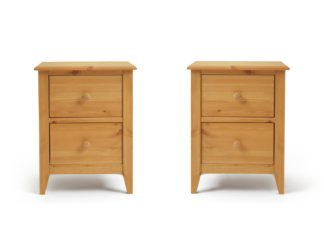 An Image of Colorado 2 Bedside Tables Set - Pine