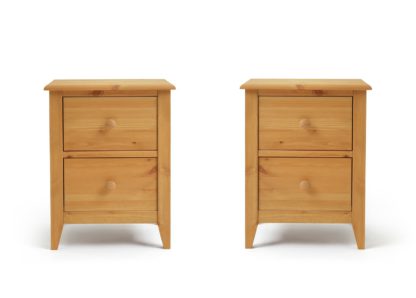 An Image of Colorado 2 Bedside Tables Set - Pine