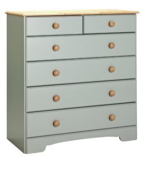 An Image of Argos Home Nordic 4+2 Drawer Chest - Grey & Pine