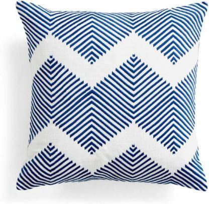 An Image of Ryker Embroidered Cushion 45 x 45 cm, Blue