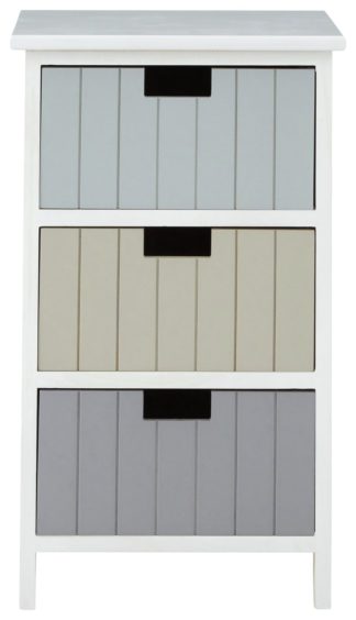 An Image of Premier Housewares New England 3 Drawer Chest - White.