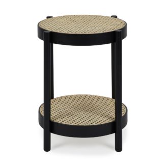 An Image of Cancun Round Side Table Black Black