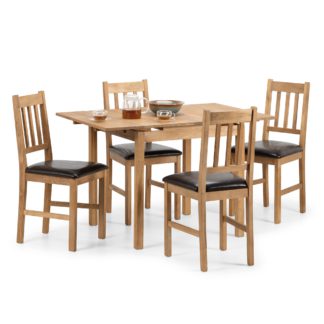 An Image of Coxmoor Extending Dining Table with 4 Chairs Oak (Brown)