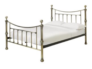 An Image of Argos Home Mason Kingsize Metal Bed Frame - Antique Brass