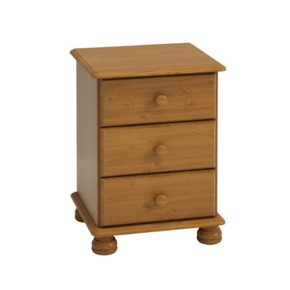 An Image of Colburn Pine 3 Drawer Bedside Natural