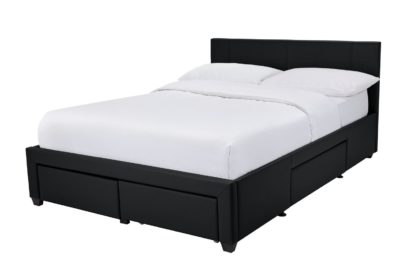 d610c3f20ea4cdef57c2bef0664ed9faa3173b7d7ff5165e0719ca82b25f1400.jpg An Image of Habitat Lavendon 4 Drawer Bed Frame - Black