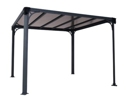 An Image of Palram Milano 3000 Gazebo - Grey