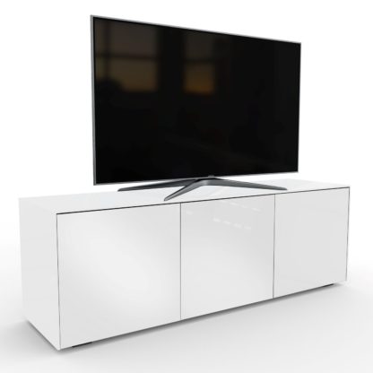 An Image of Frank Olsen Smart LED 3 Door Large TV Unit - Grey