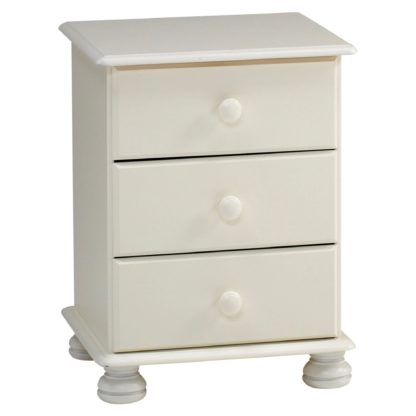 An Image of Colburn Off White Bedside Table White