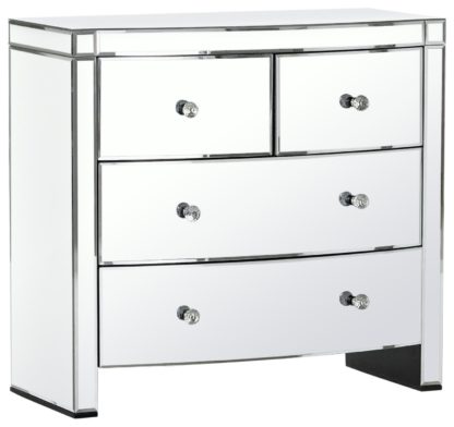 An Image of Argos Home Canzano 4 Drawer Mirrored Chest of Drawers