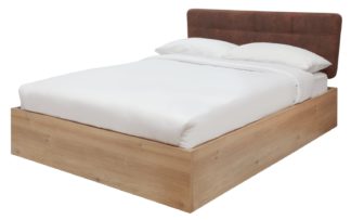 An Image of Habitat Tribeca Ottoman Double Bed Frame - Oak