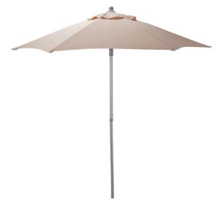 An Image of Argos Home 2m Garden Parasol - Cream