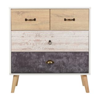 An Image of Nordic 4 Drawer Chest Brown and Grey