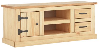 An Image of Argos Home San Diego 2 Drawer Solid Pine TV Unit