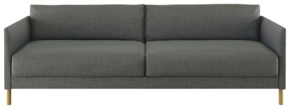 An Image of Habitat Hyde 3 Seater Fabric Sofa Bed - Charcoal