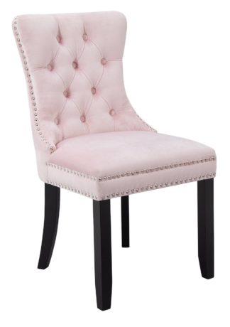 An Image of Argos Home Princess Velvet Dining Chair - Blush