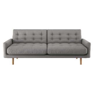 An Image of Habitat Fenner 3 Seater Fabric Sofa - Grey