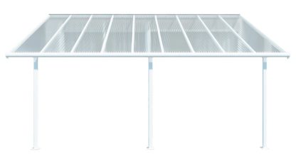 An Image of Palram Sierra 3 x 4.25m Patio Cover - Grey Clear