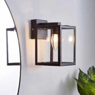 An Image of London Bathroom Wall Light Matt Black