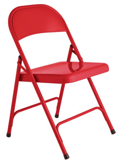 An Image of Habitat Macadam Metal Folding Chair - Red