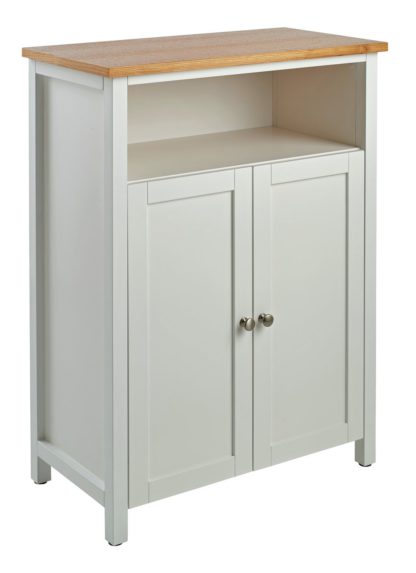 An Image of Argos Home Livingston 2 Door Bathroom Cabinet - White