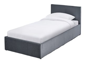 An Image of Habitat Heathdon End Open Ottoman Single Bed Frame - Grey