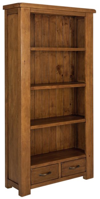 An Image of Argos Home Arizona 3 Shelf 2 Drawer Solid Pine Bookcase