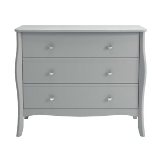 An Image of Baroque Grey 3 Drawer Chest Grey