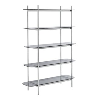 An Image of Habitat Neo 5 Tier Shelving Unit - Chrome