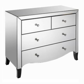An Image of Valentina Mirrored Chest Grey