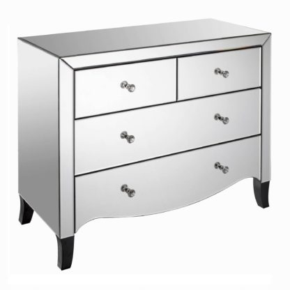 An Image of Valentina Mirrored Chest Grey