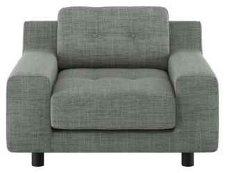 An Image of Habitat Hendricks Grey Italian Woven Fabric Armchair