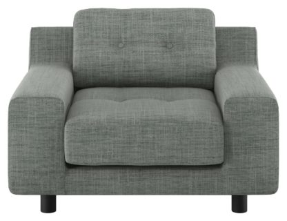 dc917c8da1520ddf0306650d87f154bf8296098fcec2bc14a87c3fadd6ae4c0f.jpg An Image of Habitat Hendricks Grey Italian Woven Fabric Armchair