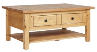 An Image of Argos Home San Diego 2 Drawers 1 Shelf Coffee Table - Pine