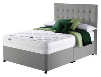 An Image of Silentnight Knightly 2000 Luxury Double Divan Bed - Grey
