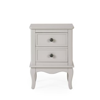 An Image of Clara 2 Drawer Bedside Table Grey