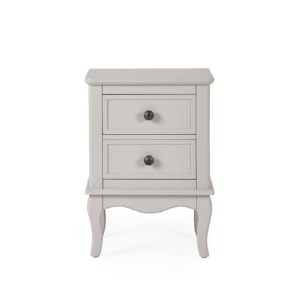 An Image of Clara 2 Drawer Bedside Table Grey