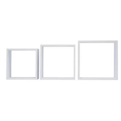 An Image of Triple Square White Cube Shelves White