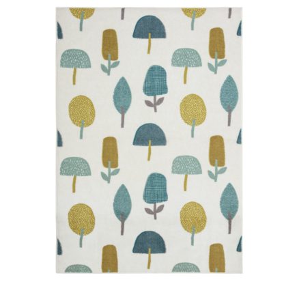 An Image of Habitat Statement Trees Rug - 120x170cm - Multicoloured