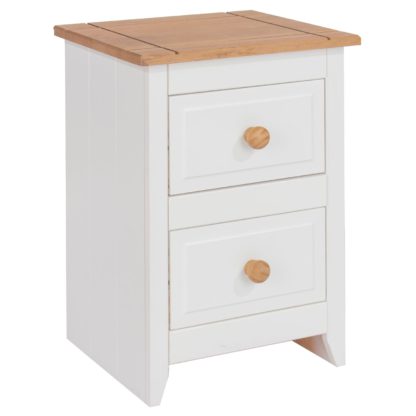 An Image of Capri Petite Bedside Cabinet White