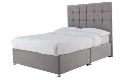 An Image of Forty Winks 2000 Pocket Sprung Kingsize Divan - Seal Grey