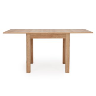 An Image of Fulton Oak Effect Flip Top Dining Table Light Oak